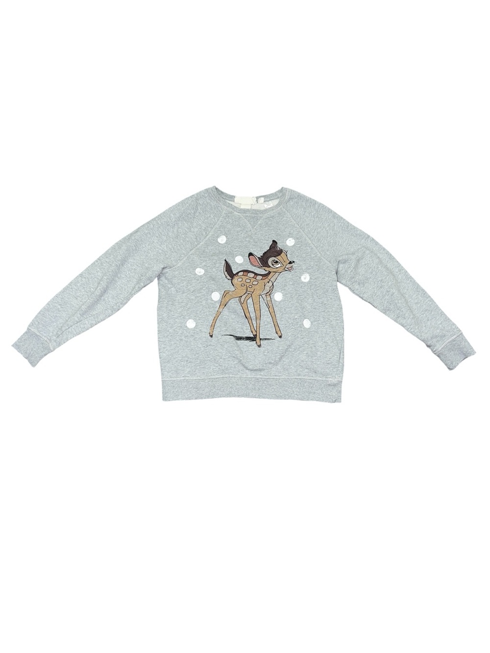 Disney H&M Bambi Grey Sweatshirt Women’s Size XS Adorable Comfy Cozy Casual Cute